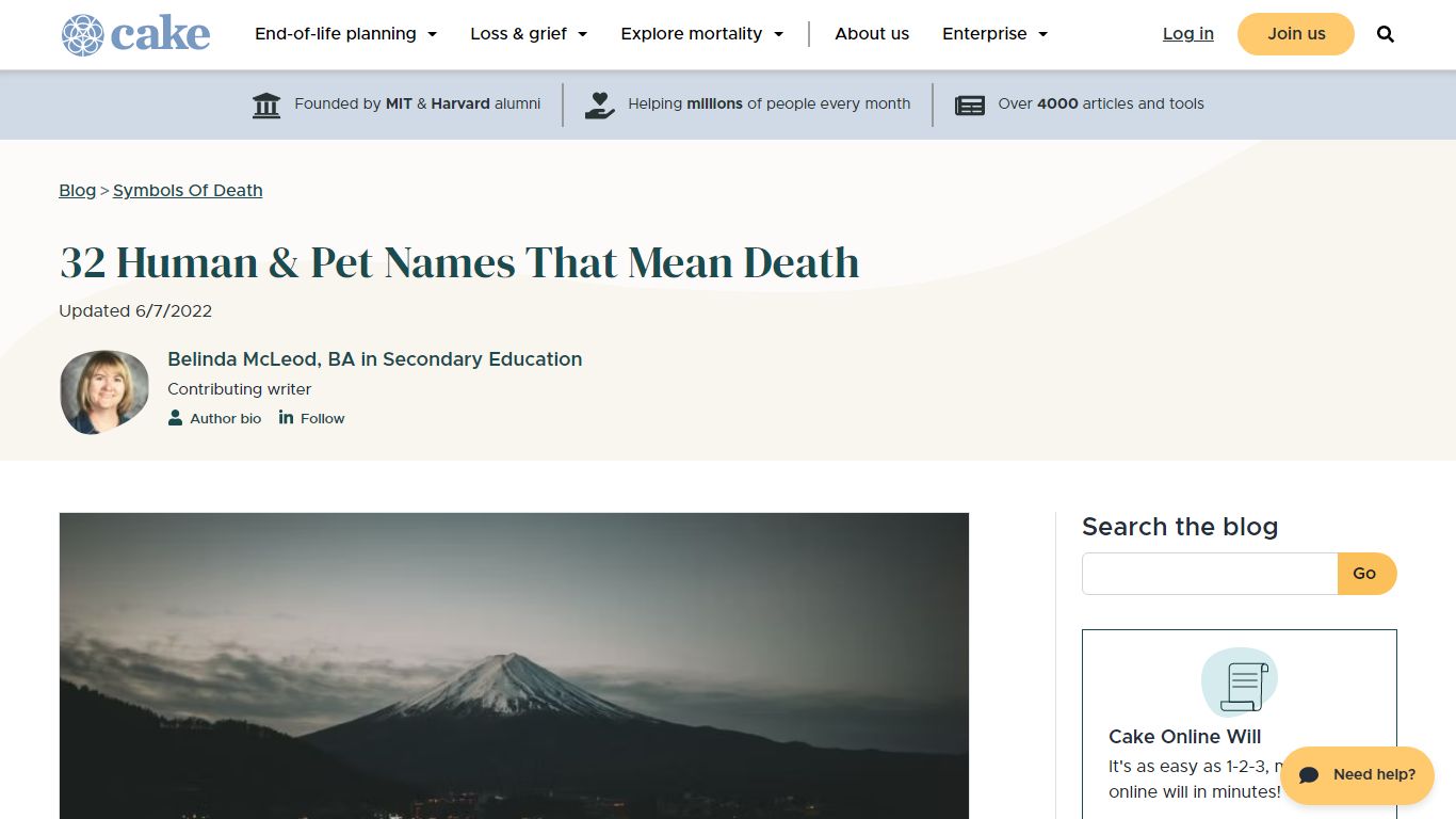 32 Human & Pet Names That Mean Death | Cake Blog